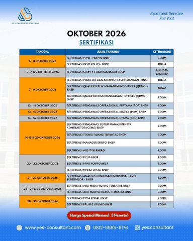 OKTOBER - SERTIFIKASI